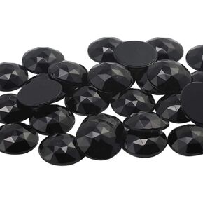 Allstarco 13mm Flat Back Round Acrylic Rhinestones Plastic Gems for Jewelry Making Costume Jewels Cosplay Embelishments - 50 Pieces (Crystal Clear H102)