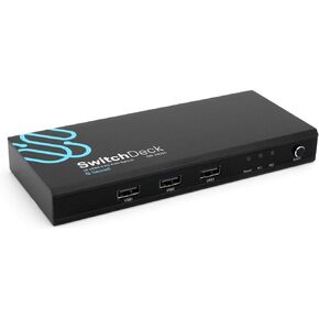 SwitchDeck 4K HDMI KVM Switch by Sewell, Switch Easily Between Two PCs/Macs/Gaming Consoles (SW-33054)