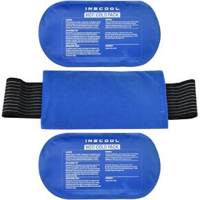 Hot & Cold Gel Ice Pack for Pain Relief (3Pcs Set), Flexible Therapy Pad for Sports Injuries, Swelling & Muscle Recovery, Durable, Non-Toxic & Leak-Proof for All Body Parts,Safe & Eco-Friendly