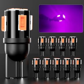 T10 194 168 لمبات LED كهرمان 5630 شرائح 2825 175 W5W LED مصابيح بديلة 2500K 12V لقارب عائم لصيد الأسماك واليخوت الداخلية مجاملة Transom Deck Dock Step Lights، 10 قطع in Kuwait