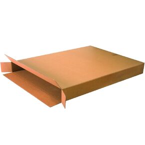 BF36548FOL Side Loading Corrugated Cardboard Shipping Boxes, 36" x 5" x 48", for Mirrors and Artwork, Kraft (Pack of 5)