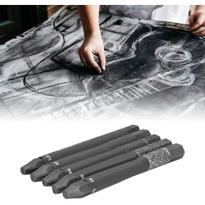 Zerodis 5Pcs Graphite Sticks Water Soluble Safe Environmentally Friendly Hex Rod Graphite Stick Set Art Drawing Supplies for Sketch Shading Pencils Artist Sketching