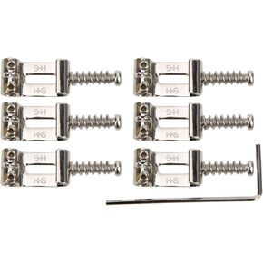 6 Pcs Copper Zinc Alloy Electric Guitar Saddles Bridge with Wrench for Electric Guitar Accessory
