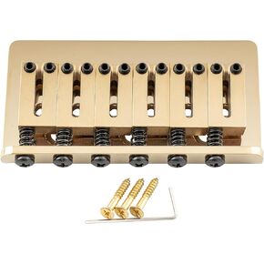 Musiclily Ultra 52.5 ملم (2-1/16 بوصة) غيتار ذو سرج ثابت وجسر ثابت غير تريمولو للجيتار الكهربائي طراز Strat Tele الأمريكي، ذهبي