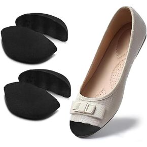 Dr.Foot Shoe Filler Inserts for Loose Shoe, Toe Filler Cushion Inserts for Shoe Too Big, Big Shoe Fillers Make Shoes Fit for Casual Sports High Heels Boots (Small: Half Size Bigger, Black)