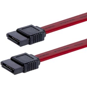 StarTech.com 12in SATA Serial ATA Cable - SATA cable - Serial ATA 150/300 - SATA (F) to SATA (F) - 1 ft - red - SATA12