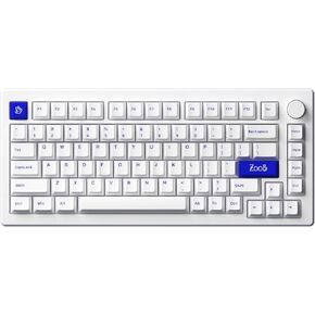 Akko Mechanical Gaming Keyboard MOD 007B PC, 75% Layout Gasket Mounted White Wireless Keyboard Cherry Profile V3 Pro Piano Switch