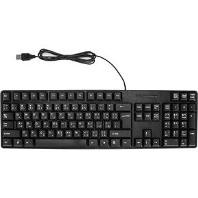 MC-689 USB Wired Computer Keyboard, Arabic Keyboard/English PC Keyboard, Ergonomic Mechanical Keyboard for Office, Home, Business, Laptops