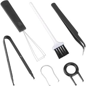 Set of 6 Keycap Remover Tools Lit Keyboard Switch Puller Cleaning Tools Key Switch Puller with Keycap Tweezers for Mechanical Keyboards