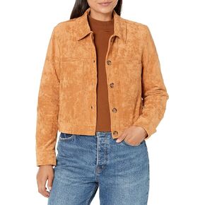 [BLANKNYC] womens Faux Leather Trucker