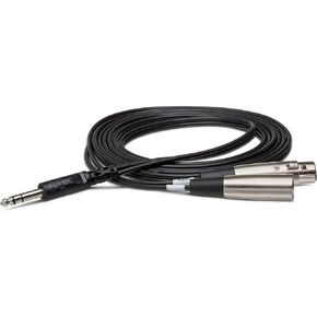 Hosa SRC-203 Insert Cable, 1/4 in TRS to XLR3M and XLR3F, 3 m