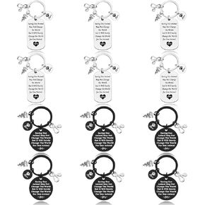 12PCS Vet Tech Appreciation Keychain Veterinary Technician Thank You Gift Appreciation Gifts for Veterinary Tech Nurse Assistant Coworker Animal Rescue Vet Student Friends Graduation Birthday Gift
