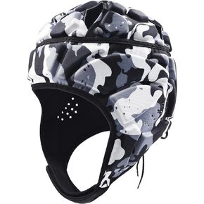 Lixada Rugby Headguard Adjustable Soft Padded Headgear Protection for Flag Football, Lacrosse, Soccer, Goalkeeper, Epilepsy Head Fall Protection for Youth Adult