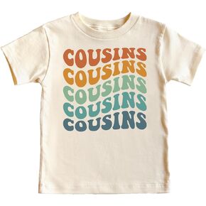 Cousins Wavy Groovy Retro Fun Matching Shirts and Bodysuit Outfits for Boys and Girls