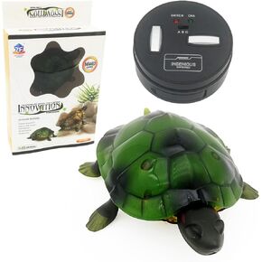 Remote Control Turtle Toy for Kids, Realistic RC Tortoise Electric Animal Toys, Pets Joke Prank, Child Girls Boys Adult Funny Birthday Gift (Green)