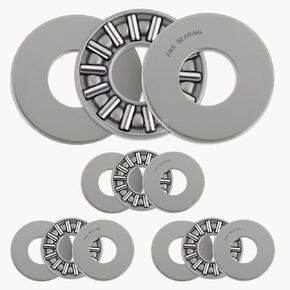 XIKE 2 Set AXK6590+2AS Bearings 65x90x3+2mm, Needle Roller Thrust Bearings Component and Washers Up and Down.