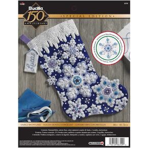 Bucilla Sparkle Snowflake Stocking Kit