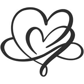 Heart Metal Wall Art,Eternal Love Wall Decor For Bedroom,11.8in Love Wall Decor,Bedroom Wall Decor Above Bed,Above Bed Wall Decor,Home Wall Decor,Gift For Her,Christmas Gifts,Christmas Wall Decor
