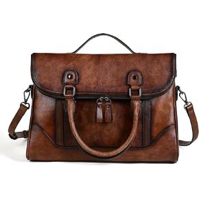 حقيبة يد نسائية من الجلد، حقيبة كروس بمقبض علوي، حقيبة ساعي بريد نسائية بسعة كبيرة in Kuwait