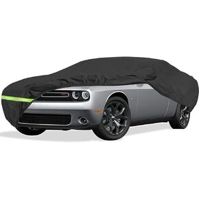 أغطية سيارة مقاومة للماء لأغطية سيارة دودج تشالنجر 2008-2019 210D (R/T، SRT، T/A، SXT، Hellcat) تناسب العملاء 100% حزام مقاوم للماء وسحاب باب مزدوج يصل إلى 202 بوصة طول in Kuwait