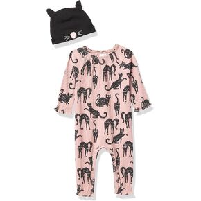Mud Pie baby-girls Cat One Piece and Hat SetCat One Piece And Hat Set
