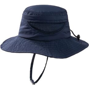 Kids Wide Brim Mesh Sun Hat UPF 50+ Sun Protection Hat Baby Summer Adjustable Beach Play Cap
