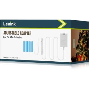 Lenink Adjustable AC Power Supply Adapter for 2 AAA 3 AAA 4 AAA Batteries, AAA Battery Replacement Adapter (Black)