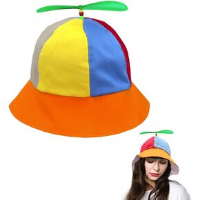 Propeller Hat Helicopter Hat Rainbow Propeller Hat Fisherman Hats for Party Halloween
