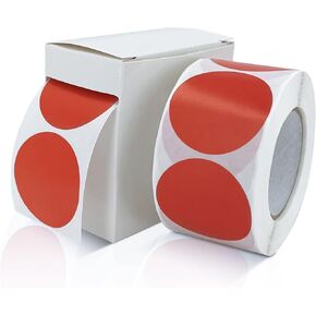 Round Stickers Black 1.5 Inch Circle Labels with Dispenser Box Color Coding Dot Sticker Waterproof Removable Roll of 500