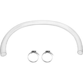 PATIKIL 5/8" ID x 3/4" OD x 16 Ft Length Clear Vinyl Tubing, Flexible Plastic PVC Pipe Tube Hose with 2 Stainless Clamps for Liquid Transfer, Transparent