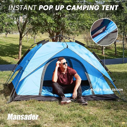 Pop Up Camping Tent 4 People Automatic Tents for Camping Instant Tent Waterproof Windproof for Camping Hiking Mountaineering in Saudi Arabia