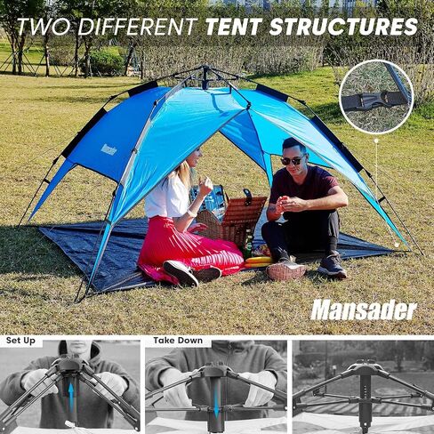 Pop Up Camping Tent 4 People Automatic Tents for Camping Instant Tent Waterproof Windproof for Camping Hiking Mountaineering in Saudi Arabia