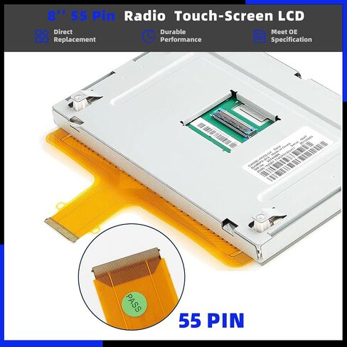 DJ080PA-01A 8 بوصة 55 دبوس شاشة LCD تعمل باللمس وراديو ملاحة متوافق مع شيفروليه سيلفرادو سوبربان تاهو وجي إم سي يوكون سييرا 2015-2018 استبدال محول الأرقام in Saudi Arabia