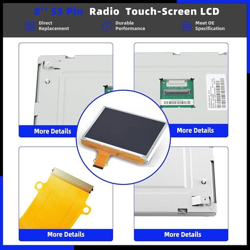 DJ080PA-01A 8 بوصة 55 دبوس شاشة LCD تعمل باللمس وراديو ملاحة متوافق مع شيفروليه سيلفرادو سوبربان تاهو وجي إم سي يوكون سييرا 2015-2018 استبدال محول الأرقام in Saudi Arabia