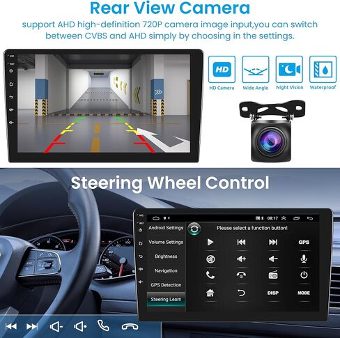 2G 64G ستيريو سيارة أندرويد لتويوتا ياريس فيوس 2007-2014، راديو السيارة اللاسلكي CarPlay Android Auto، 9 بوصة تعمل باللمس وحدة الرأس واي فاي نظام تحديد المواقع والملاحة FM / RDS مرحبا فاي بلوتوث سيارة الصوت الاحتياطية الكاميرا in Saudi Arabia