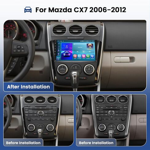 2+64G Android 13 ستيريو لسيارة Mazda CX7 Car Radio Dash Kit 2006-2012 مع Apple CarPlay Android Auto، شاشة لمس 9 بوصة نظام ملاحة Android GPS مع كاميرا احتياطية in Saudi Arabia