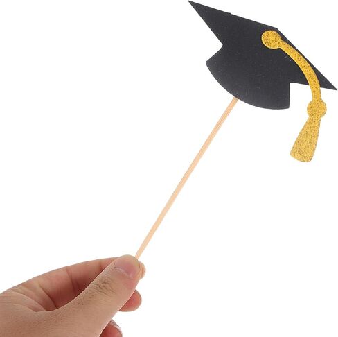 MAGICLULU 12pcs Graduation Hat Cake Toppers 2024 Graduation Cap Cake Insert Graduation Cupcake Decoration Graduation Cake Topper for Graduation Party in Saudi Arabia