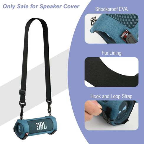 TXEsign Hard Travel Carrying Cover Case Compitable with Flip 6 Bluetooth Speaker, EVA Case Hard Speaker Cover Flip 6 Speaker Shell Case Replacement Cover with Shoulder Strap (Black) in Saudi Arabia