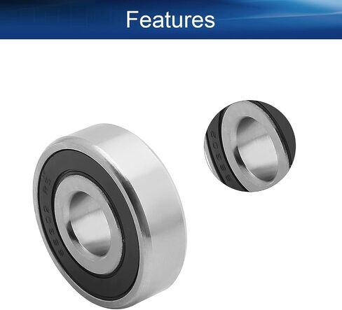 Bettomshin 1Pcs S6901-2RS Deep Groove Ball Bearing, 12x24x6mm Double Sealed 440C Stainless Steel P0, Deep Groove Rolling Bearings in Saudi Arabia