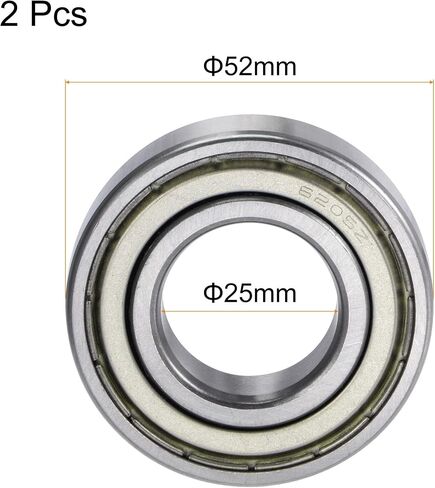 uxcell 6309ZZ Deep Groove Ball Bearings 45mm Bore 100mm OD 25mm Thick Double Shielded Chrome Steel 2pcs in Saudi Arabia