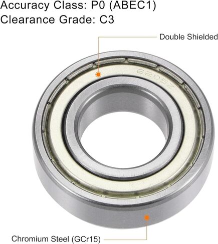 uxcell 6309ZZ Deep Groove Ball Bearings 45mm Bore 100mm OD 25mm Thick Double Shielded Chrome Steel 2pcs in Saudi Arabia