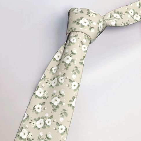 Men's Floral Tie Skinny Necktie for Weddings, Groomsmen, Dances in Saudi Arabia