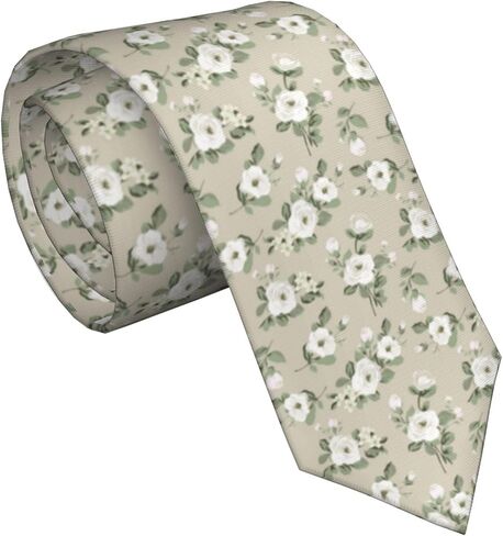 Men's Floral Tie Skinny Necktie for Weddings, Groomsmen, Dances in Saudi Arabia