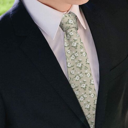 Men's Floral Tie Skinny Necktie for Weddings, Groomsmen, Dances in Saudi Arabia