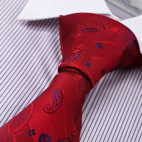 Dan Smith Red Tie For Wedding Tie Pocket Squares Feel Silk Pink Yellow Orange in Saudi Arabia