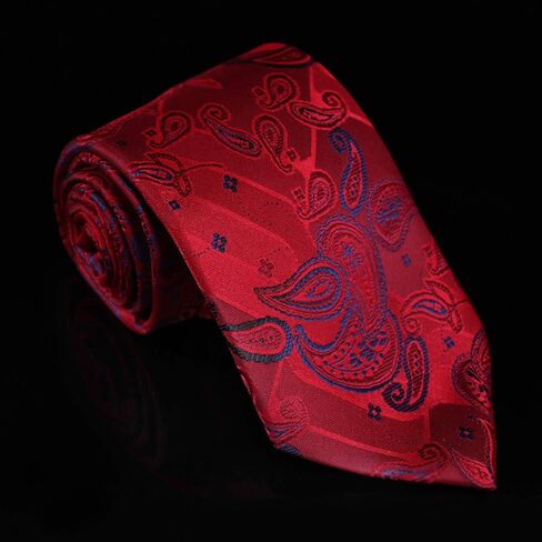 Dan Smith Red Tie For Wedding Tie Pocket Squares Feel Silk Pink Yellow Orange in Saudi Arabia