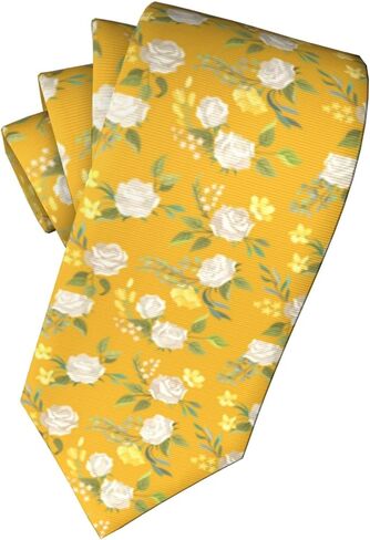 Men's Floral Tie Skinny Necktie for Weddings, Groomsmen, Dances in Saudi Arabia