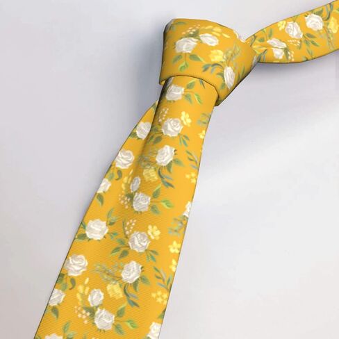 Men's Floral Tie Skinny Necktie for Weddings, Groomsmen, Dances in Saudi Arabia