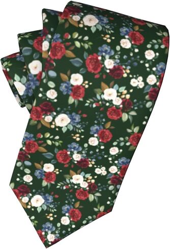 Men's Floral Tie Skinny Necktie for Weddings, Groomsmen, Dances in Saudi Arabia