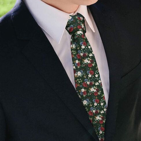 Men's Floral Tie Skinny Necktie for Weddings, Groomsmen, Dances in Saudi Arabia